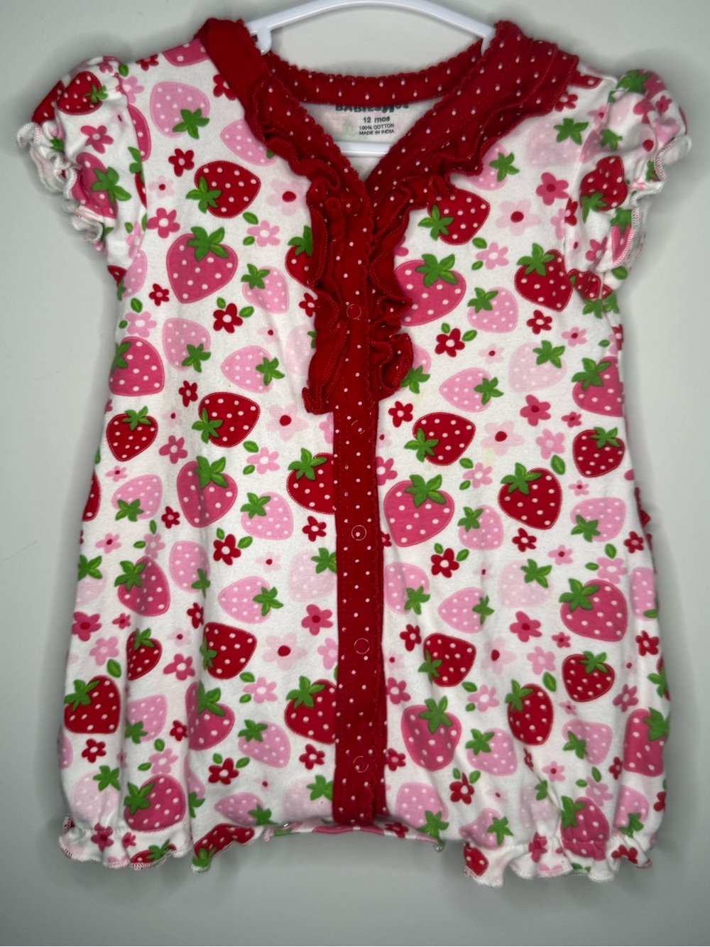 BabiesRUs stawberry romper